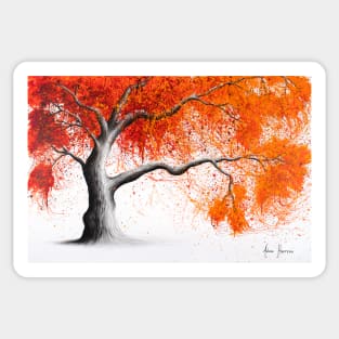 Orange Autumn Tree Sticker